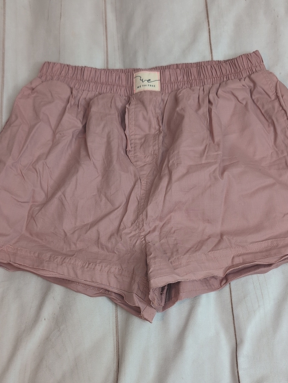 Free People We The Free Day To Day Boxer Shorts Dusty Himalayan Pink XS